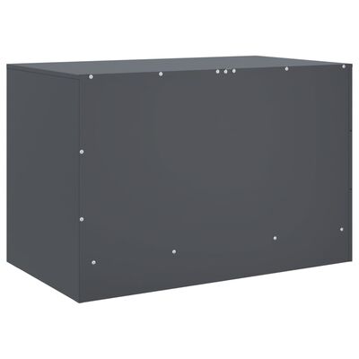 vidaXL TV Cabinet Anthracite 67x39x44 cm Steel