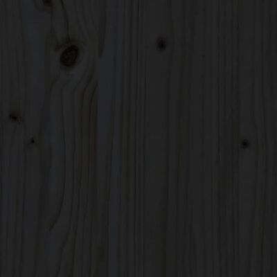 vidaXL Bed Headboard Black 122.5x3x80.5 cm Solid Wood Pine