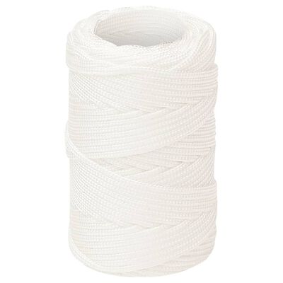 vidaXL Boat Rope Full White 2 mm 50 m Polypropylene