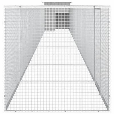 vidaXL Chicken Cage Grey 900x91x100 cm Galvanised Steel