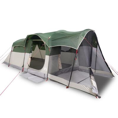 vidaXL Family Tent Tunnel 8-Person Green Waterproof