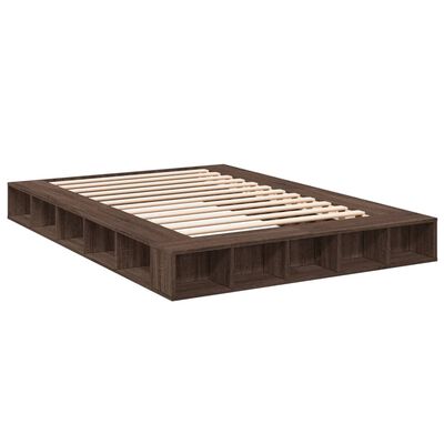 vidaXL Bed Frame without Mattress Brown Oak 160x200 cm