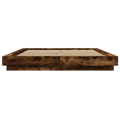 vidaXL Bed Frame without Mattress Smoked Oak 150x200 cm King Size