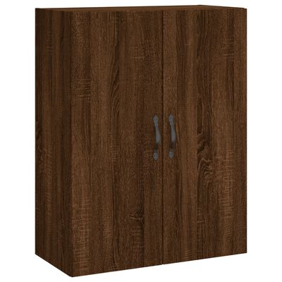 vidaXL Wall Mounted Cabinet Brown Oak 69.5x34x90 cm Engineered Wood