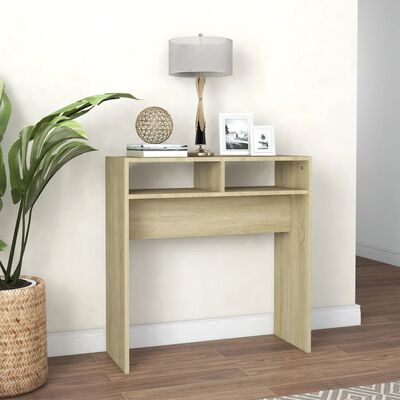 vidaXL Console Table Sonoma Oak 78x30x80 cm Engineered Wood