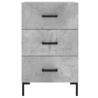 vidaXL Bedside Cabinet Concrete Grey 40x40x66 cm Engineered Wood