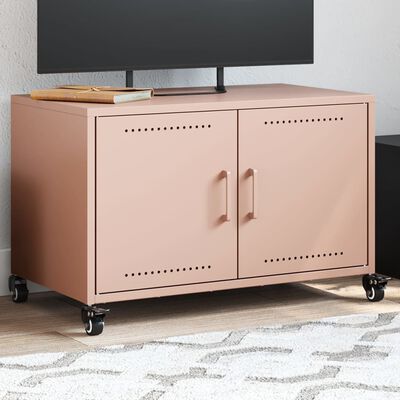 vidaXL TV Cabinet Pink 68x39x43.5 cm Steel