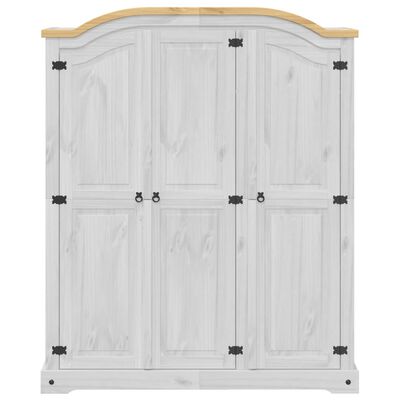 vidaXL Wardrobe Corona White 151.5x52x186 cm Solid Wood Pine