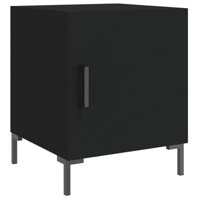 vidaXL Bedside Cabinet Black 40x40x50 cm Engineered Wood