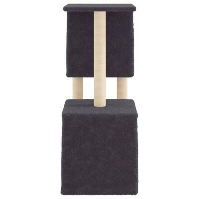 vidaXL Cat Tree with Sisal Scratching Posts Dark Grey 86 cm