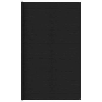 vidaXL Tent Carpet 400x400 cm Black HDPE