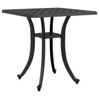 vidaXL Garden Table Black 53x53x53 cm Cast Aluminium