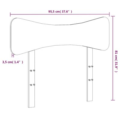 vidaXL Headboard Wax Brown 90 cm Solid Wood Pine