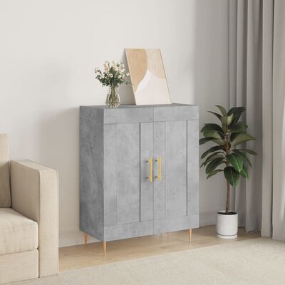 vidaXL Sideboard Concrete Grey 69.5x34x90 cm Engineered Wood