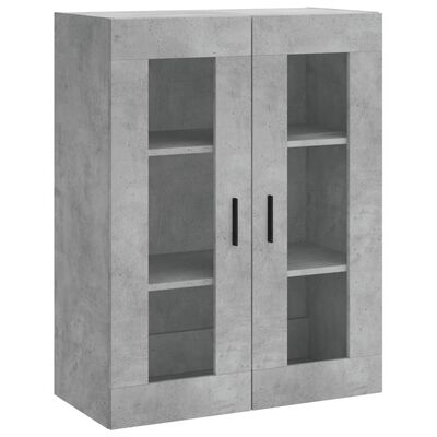 vidaXL Wall Mounted Cabinets 2 pcs Concrete Grey Engineered Wood