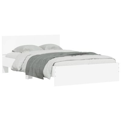 vidaXL Bed Frame without Mattress White 135x190 cm Double