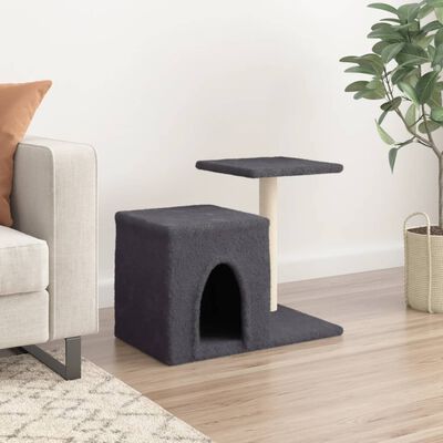 vidaXL Cat Tree with Sisal Scratching Posts Dark Grey 50.5 cm