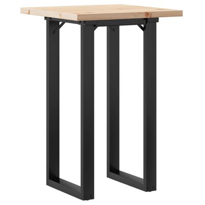 vidaXL Dining Table O-Frame 50x50x75.5 cm Solid Wood Pine and Cast Iron