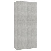 vidaXL Shoe Cabinet Concrete Grey 80x35.5x180 cm Engineered Wood