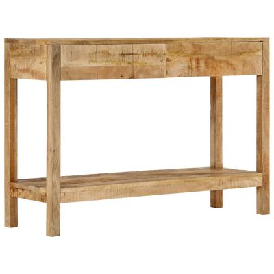 vidaXL Console Table with 2 Drawers 110x35x75 cm Solid Wood Mango