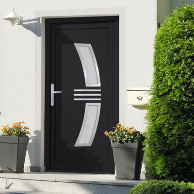 vidaXL Front Door Anthracite 108x208 cm PVC