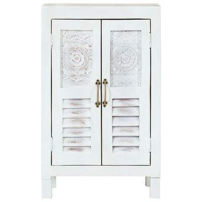 vidaXL Sideboard White 55x30x90 cm Solid Wood Acacia