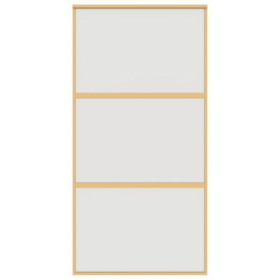 vidaXL Sliding Door Gold 102.5x205 cm Frosted ESG Glass and Aluminium