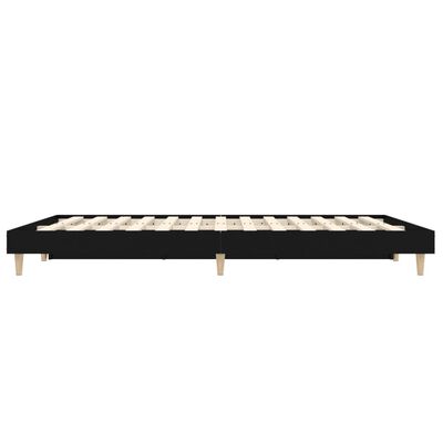 vidaXL Bed Frame without Mattress Black 120x190 cm Small Double Engineered Wood