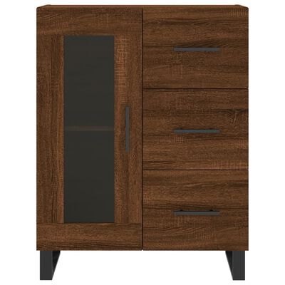 vidaXL Highboard Brown Oak 69.5x34x180 cm Engineered Wood