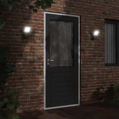 vidaXL Outdoor LED Wall Light Black Die-cast Aluminium