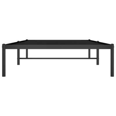 vidaXL Metal Bed Frame without Mattress Black 100x200 cm