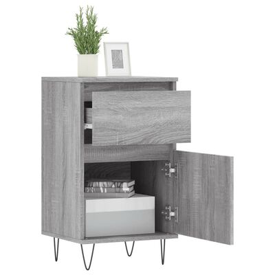 vidaXL Sideboards 2 pcs Grey Sonoma 40x35x70 cm Engineered Wood