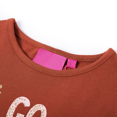 Kids' T-shirt with Long Sleeves Cognac 92