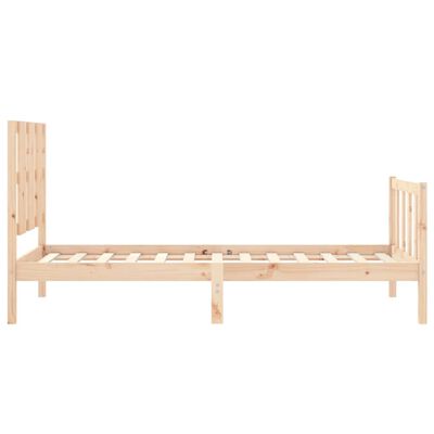 vidaXL Bed Frame without Mattress Small Single Solid Wood Pine