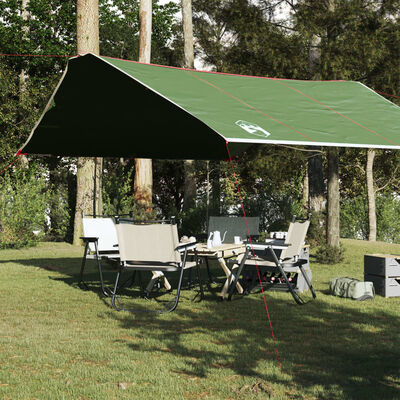 vidaXL Camping Tarp Green 420x440 cm Waterproof