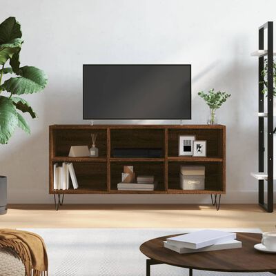 vidaXL TV Cabinet Brown Oak 103.5x30x50 cm Engineered Wood