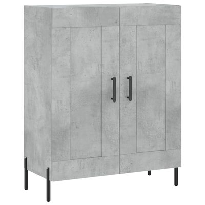 vidaXL Highboard Concrete Grey 69.5x34x180 cm Engineered Wood