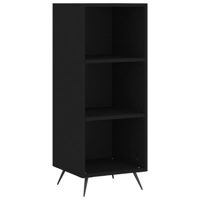 vidaxL Shelf Cabinet Black 34.5x32.5x90 cm Engineered Wood