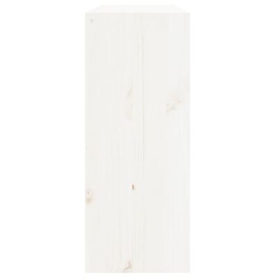 vidaXL Wine Cabinet White 62x25x62 cm Solid Wood Pine