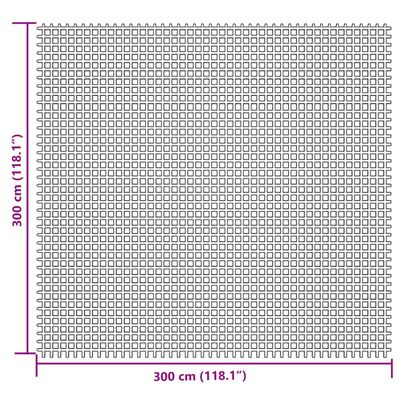 vidaXL Camping Floor Mat Cream 3x3 m