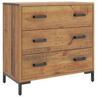 vidaXL Chest of Drawers 75x35x70 cm Solid Pinewood