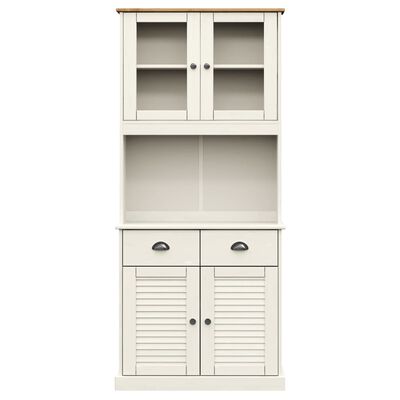 vidaXL Highboard VIGO White 78x40x175 cm Solid Wood Pine