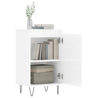 vidaXL Sideboards 2 pcs High Gloss White 40x35x70 cm Engineered Wood