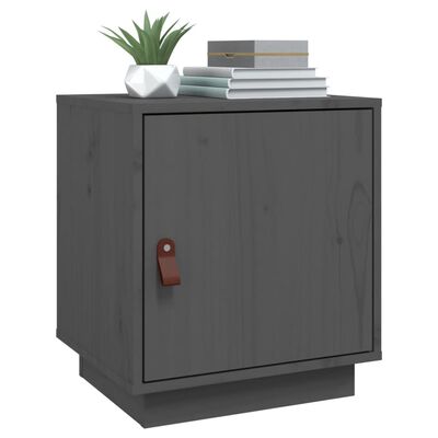 vidaXL Bedside Cabinets 2 pcs Grey 40x34x45 cm Solid Wood Pine