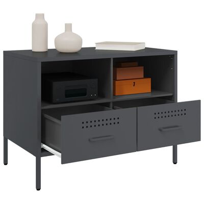 vidaXL TV Cabinet Anthracite 68x39x50.5 cm Steel