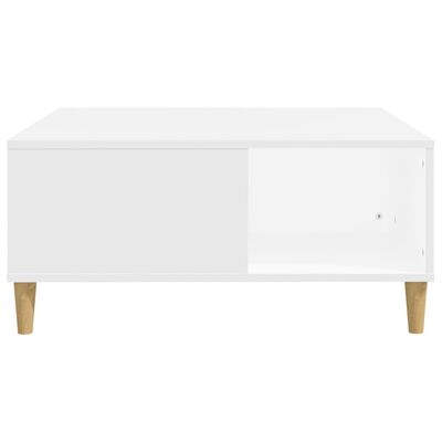 vidaXL Coffee Table White 80x80x36.5 cm Engineered Wood