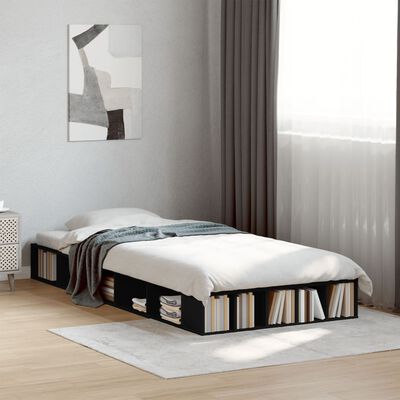 vidaXL Bed Frame without Mattress Black 75x190 cm Small Single