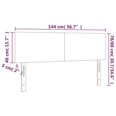 vidaXL Headboards 2 pcs White 72x5x78/88 cm Faux Leather