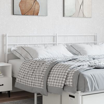 vidaXL Metal Headboard White 180 cm