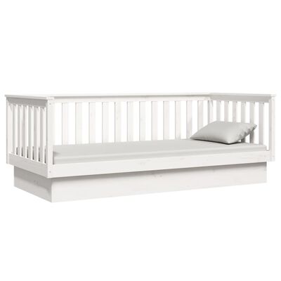 vidaXL Day Bed without Mattress White 80x200 cm Solid Wood Pine